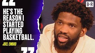 Joel Embiid on Scoring 70 on the Anniversary of Kobe Bryants 81Point Game [upl. by Crispen]