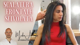 Scalare i Capelli nella parte Frontale SCIVOLANDO con la Forbice 💎 [upl. by Barrada]