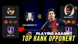 We matched against a Top ranked Div 1 oppo 😱  Rage quit efootball [upl. by Rozamond180]