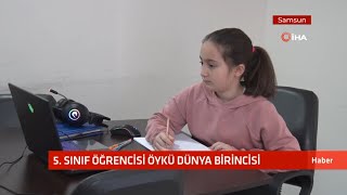 5 Sınıf öğrencisi Öykü dünya birincisi oldu [upl. by Eicam]