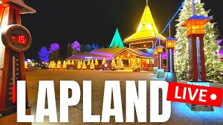 🔴 Lapland LIVE  Walk Around Santa Claus Village At Night [upl. by Itsyrk33]