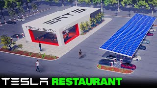 Meet Elon Musk’s Newest Invention The Tesla Restaurant [upl. by Aremat]