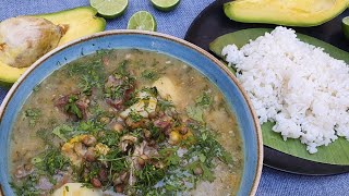 SANCOCHO DE GUANDUL GUANDULES CON CARNE SALADA  SOPA DE GUANDUL [upl. by Magna]