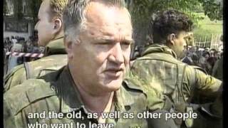 The Mladic Files Mladic Sending Off the Srebrenica Refugees  July 12 1995 [upl. by Annovy]