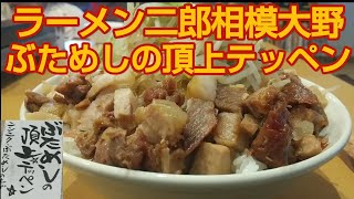 【ラーメン二郎相模大野】にんにくぶためしの頂上テッペン [upl. by Ettenahc239]