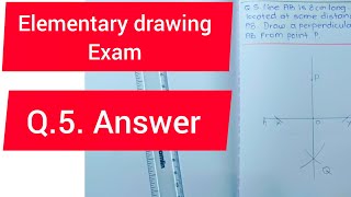 Elementary Drawing Exam Geometry question No 5 Answer in English  Ashwin3darts [upl. by Aihsenrad]