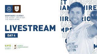 Live Stream Hampshire v Surrey  LV County Championship Day Four [upl. by Arytas532]