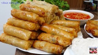 Chả Giò Bí quyết Làm Chả Giò Bánh Tráng Việt Nam Giòn Rụm Lâu Vietnamese Spring rolls Vanh Khuyen [upl. by Okuy]