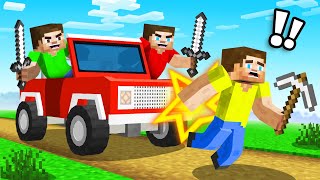 HUNTERS vs SPEEDRUNNER With CARS Minecraft [upl. by Pironi]