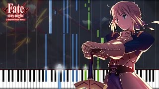 Brave Shine  Fate Stay Night Unlimited Blade Works OP2  Piano Cover  Synthesia  Animenz [upl. by Farrow]