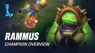 Rammus Champion Overview  Gameplay  League of Legends Wild Rift [upl. by Nagard483]