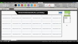 Learn Excel Video 145  Calendar Project Meeting planner [upl. by Xela438]