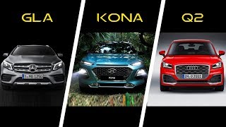 2018 Mercedes GLA vs 2018 Hyundai Kona vs 2017 Audi Q2 [upl. by Arias]