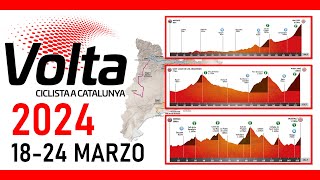 Recorrido VUELTA a CATALUÑA 2024 Etapas Perfiles y Altimetrías [upl. by Abraham411]