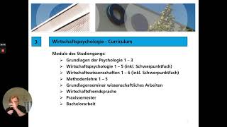 Informationsvortrag zum Bachelor Wirtschaftspsychologie [upl. by Robbin]