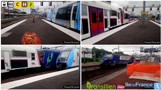 RER C  Transilien H J Spot en Gare de Pontoise [upl. by Otilopih933]