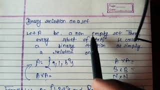 Binary relation on a set  Binary relation on a set class 11  Binary relation explanation [upl. by Fenner]