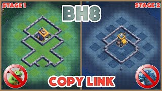 TOP 10 NEW BUILDER HALL 8 BASE  BH8 BASE WITH LINK  BH8 BASE LAYOUT  BH8 ANTI 3 STAR BASE [upl. by Leahcym]