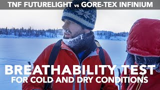 FUTURELIGHT The North Face vs GORETEX Jacket Breathability Battle  exercise in cold conditions [upl. by Deuno]