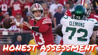 Honest Assessment of 49ers QB Brock Purdys Week 1 Performance [upl. by Yruoc]