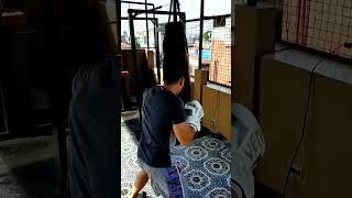 Heavy bag boxing punch combo muaythai [upl. by Aluin508]