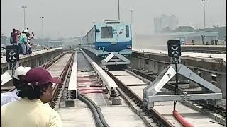 Kolkata metro rake dashes in to buffer while conducting emergency Braking test at Joka Depot [upl. by Shorter]