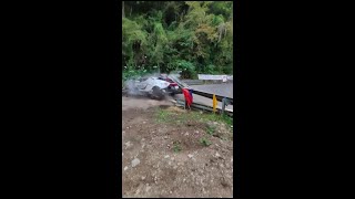 Rally bellunese Pedavena  Croce dAune fuori strada la supercar [upl. by Ecnarrot549]