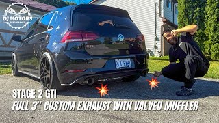 BEST SOUNDING GTI SLEEPER EXHAUST SETUP VALVED MUFFLER [upl. by Silden977]