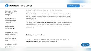 How to setup royalties in NFT collection in OpenSea [upl. by Torras98]
