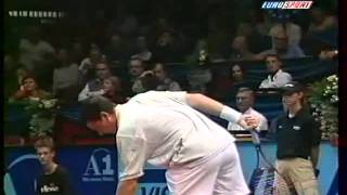 Federer handles Krajiceks big serve [upl. by Oicor81]