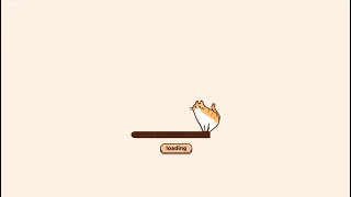 cute aesthetic Intro amp Outro templates orange cat on Loading Bar  FREE FOR USE [upl. by Ecirtra426]