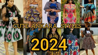 Cute Ankara styles 2024  Ankara short gown styles  African dresses in pagne 2023 African fashion [upl. by Ulla]