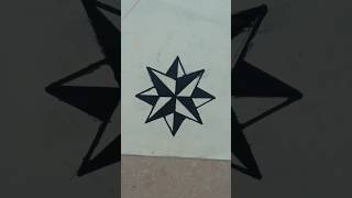 Easy making drawing of ninja star Try it trending diy drawing artndcraft youtube art [upl. by Martreb]