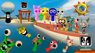 🌞 SPARTAN KICKING ALL INCREDIBOX SPRUNKI SONG FAMILY ISLAND in Garrys Mod [upl. by Hajidahk]