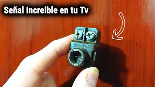 Adaptador de Cable coaxial CONVERTIDO en Antena tv digital Truco revelado [upl. by Ailet]