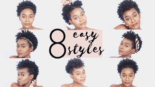 8 Easy Hairstyles For SHORT 4C Natural Hair  4C NATURAL HAIRSTYLES [upl. by Hakym]