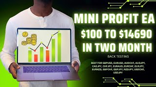 Mini Profit EA CapCut  100 To 14690 In Two Month MT4 Back Testing  Best Forex EA Robot [upl. by Galanti]