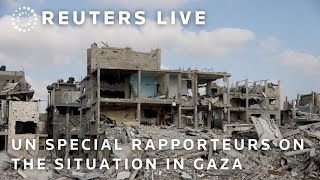 LIVE UN special rapporteurs brief media on situation in Gaza [upl. by Eba]