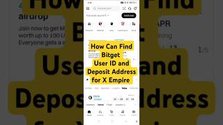 How can Find Bitget User ID and deposit wallet Address for X Empire Airdrop [upl. by Tenom]