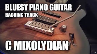 Bluesy Piano Guitar Backing Track In C Mixolydian  C Minor Pentatonic [upl. by Eirhtug]