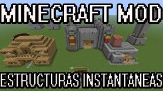 Minecraft 142  Mod Estructuras instantáneas [upl. by Adnarym633]