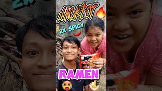 2x SPICY RAMEN NOODLES CHALLENGE 🍜 [upl. by Derek115]