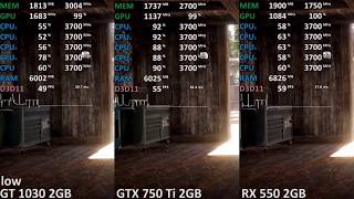 Far Cry 5 GT 1030 vs GTX 750 Ti vs RX 550 Ryzen 3 2200G [upl. by Gustave]