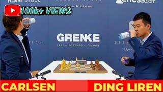 Magnus Carlsen 2823 vs Ding Liren 2818  GRENKE Chess Classic and Open 2024R3 [upl. by Najtsirk]