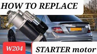 How to Replace Mercedes W204 C300 Starter Motor [upl. by Mill]