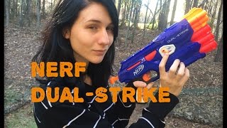 Honest Review Nerf DualStrike Mega  Elite Blaster AllInOne [upl. by Anirbaz]