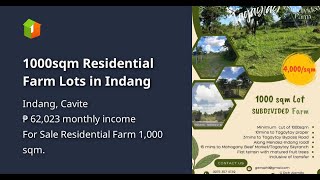 1000sqm Residential Farm Lots in Indang [upl. by Leverett977]