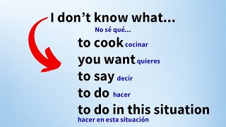 Oraciones con I DONT KNOW en inglés [upl. by Laehcym]