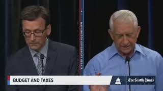 Budget Taxes Candidates Argue about Crime and Budgets [upl. by Warchaw575]