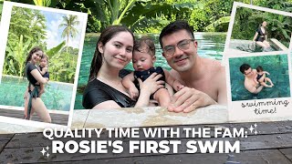 ROSIES FIRST SWIM  QUALITY TIME WITH THE FAM  Jessy Mendiola [upl. by Betz322]